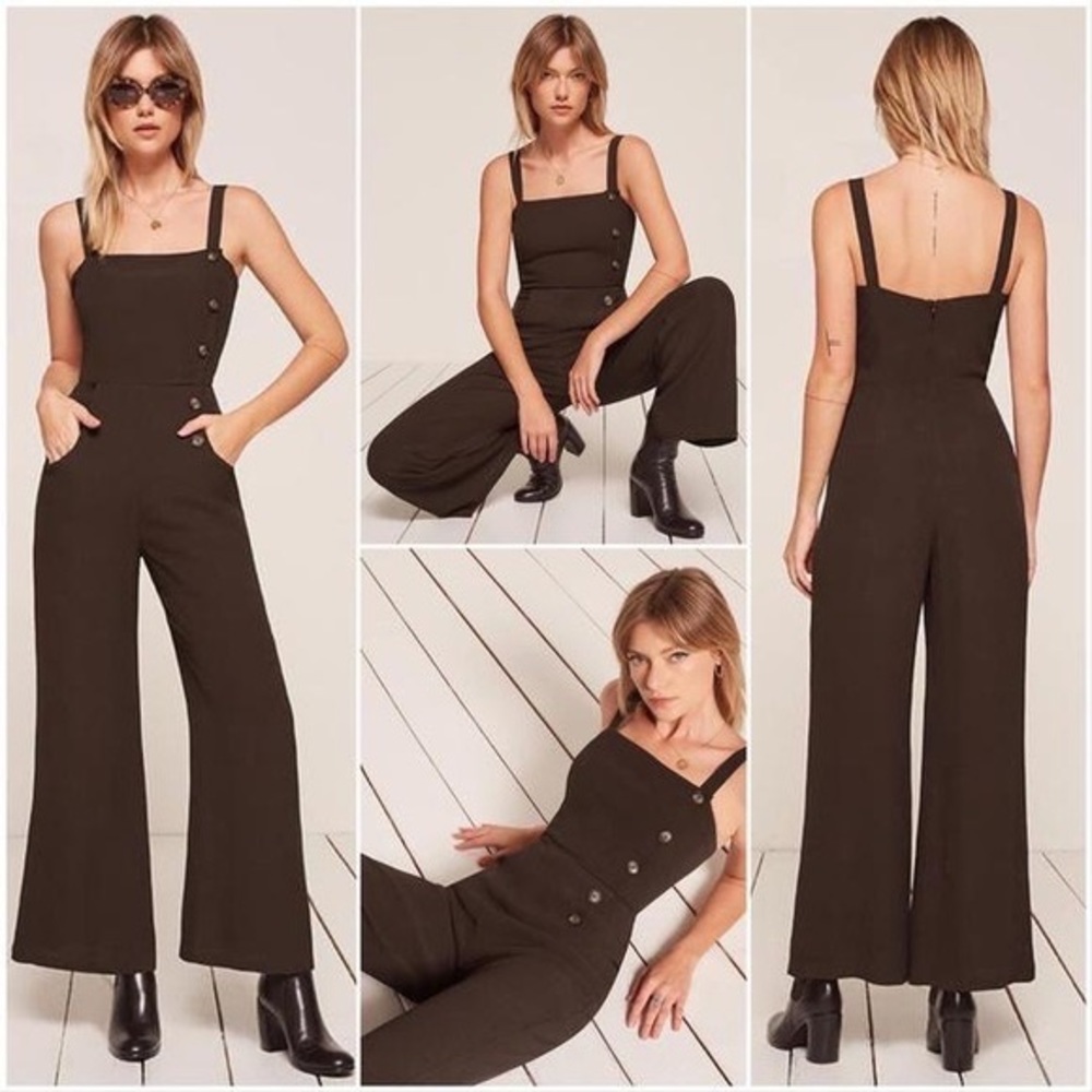 Reformation Leo Jumpsuit | Size 2 | Brown